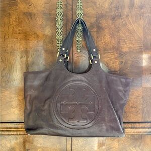 Tory Burch Dark Brown Leather Tote